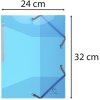 Cartella Exacompta PP 500µ 3 lembi coulisse elastica Iderama A4 azzurro