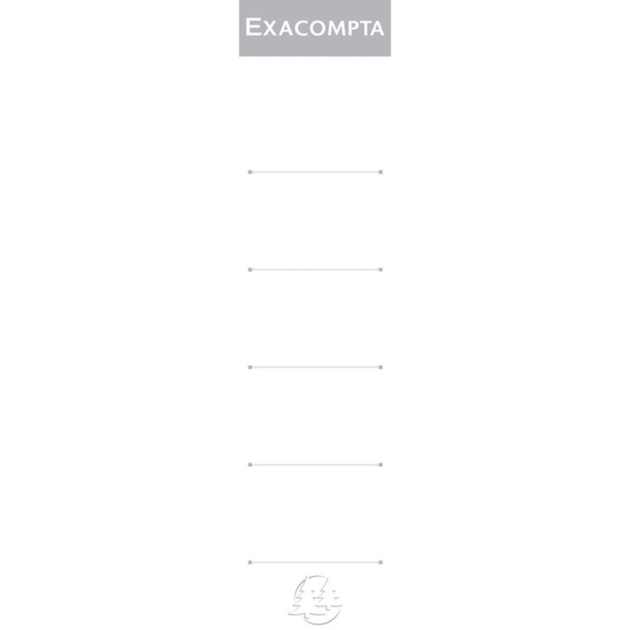 Exacompta 10 etichette per raccoglitori con dorso da 50 mm - Bianco