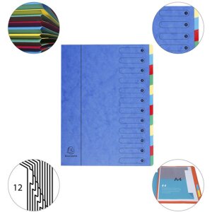 Cartella 12 pezzi a4 armonica blu