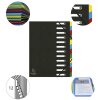 Exacompta HARMONIKA cartella elastica Colorspan 12 scomparti DIN A4 Nero