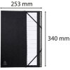 Exacompta Cartella Ordonator 12 pezzi 1-12 linguette nero