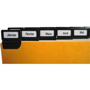 Exacompta 13752E 24 divisori a finestra con linguette in metallo 105x148 mm alfabetici