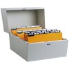 Exacompta 54721E Scatola per 500 schedari in metallo grigio 100x210 mm