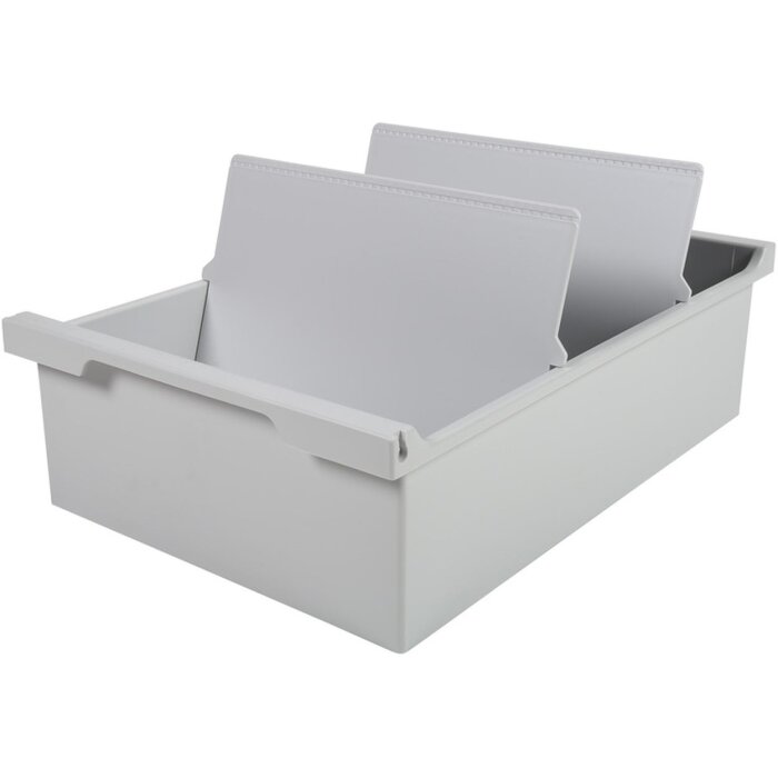 Exacompta 52340D Scatola schedario DIN A5 grigio chiaro