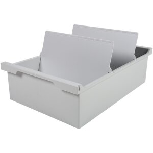 Exacompta 52340D Scatola schedario DIN A5 grigio chiaro