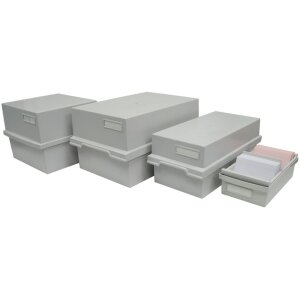Scatola per schedari Exacompta per schedari DIN A7 grigio chiaro