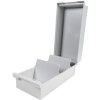 Scatola per schede Exacompta con coperchio per schede DIN A6 grigio chiaro