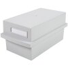 Scatola per schedari Exacompta con coperchio per schedari DIN A7 grigio chiaro