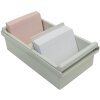 Scatola per schedari Exacompta con coperchio per schedari DIN A7 grigio chiaro