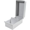 Scatola per schedari Exacompta con coperchio per schedari DIN A7 grigio chiaro