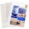 Confezione da 100 tasche portadepliant perforate in PVC liscio 80µ DIN A4 alto