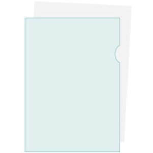Confezione da 100 cartelline Exacompta in PVC liscio e resistente 130µ, DIN A4 giallo