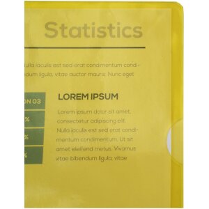 Confezione da 100 cartelline Exacompta in PVC liscio e resistente 130µ, DIN A4 giallo