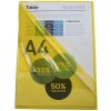 Confezione da 100 cartelline Exacompta in PVC liscio e resistente 130µ, DIN A4 giallo