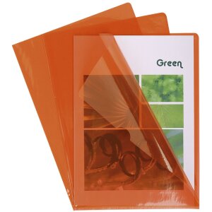 Exacompta 100 cartelline lisce in PVC 130µ DIN A4 Arancione