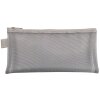 Borsa Exacompta con cerniera in nylon argento 8x18 cm