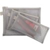 Borsa Exacompta con cerniera in nylon argento 8x18 cm