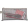 Borsa Exacompta con cerniera in nylon argento 8x18 cm
