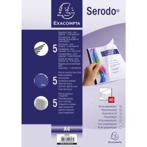 Exacompta Set di presentazione Serodo con coperchio e guida a clip Blu