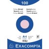 Exacompta Schede bianche DIN A4 100 pezzi in confezione termoretraibile - Rosa