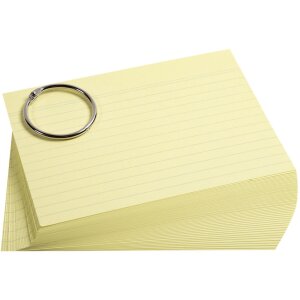 Exacompta 50 Flashcards con anelli foderati DIN A7