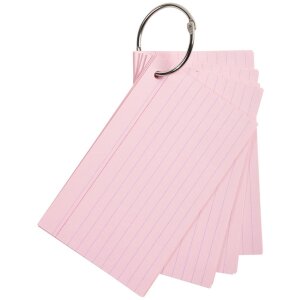Exacompta 50 Flashcards con anelli foderati DIN A7