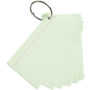 Exacompta 50 Flashcards con anelli foderati DIN A7