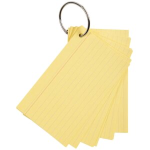 Exacompta 50 Flashcards con anelli foderati DIN A7