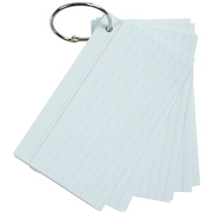 Exacompta 50 Flashcards con anelli foderati DIN A7