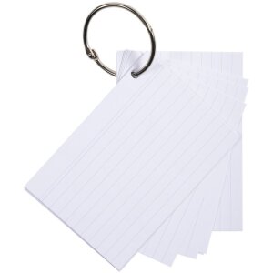 Exacompta 50 Flashcards con anelli foderati DIN A7