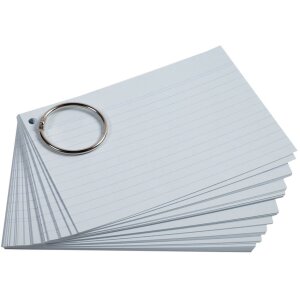 Exacompta 50 Flashcards con anelli foderati DIN A7