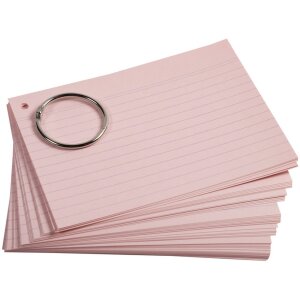 Exacompta 50 Flashcards con anelli foderati DIN A7