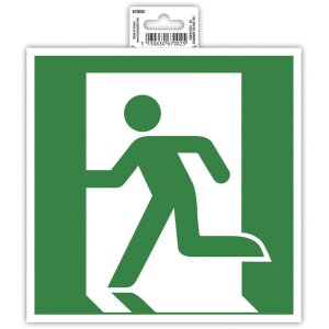 Cartello di evacuazione a sinistra 20 cm