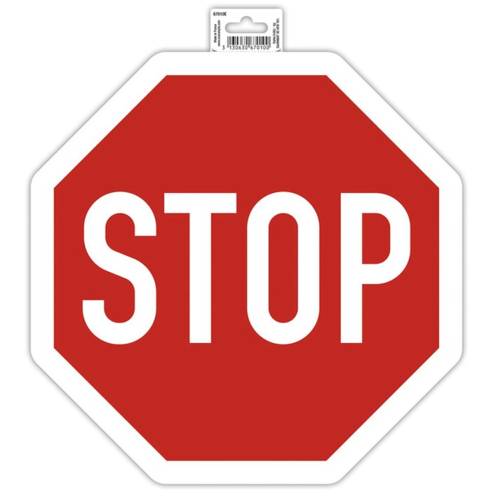 Cartello adesivo Stop 30 cm