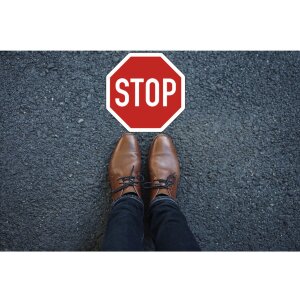 Cartello adesivo Stop 30 cm