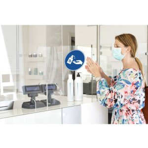 Etichetta adesiva per la disinfezione delle mani 20 cm