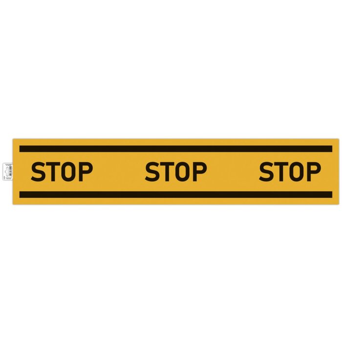 Cartello adesivo Stop obbligatorio giallo 100 cm