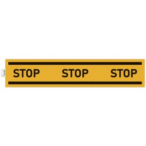 Cartello adesivo Stop obbligatorio giallo 100 cm