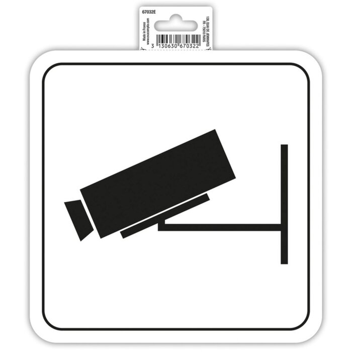 Segno adesivo videosorveglianza 20 cm