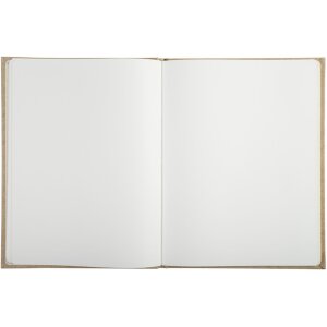 Libro degli ospiti Kraft 27x22 cm con finiture dorate