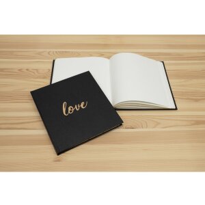 Exacompta guestbook Love nero 21x19 cm 140 pagine bianche