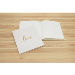 Exacompta Libro degli ospiti Love 21x19 cm bianco 140 pagine bianche