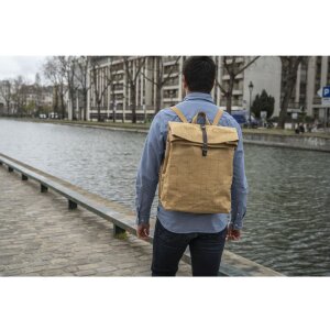 Zaino Exacompta 32x44x12 cm Carta Pelle Look Eterneco Marrone