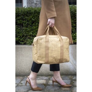 Borsa Exacompta 39x29x15cm carta pelle look Eterneco marrone motivi geometrici