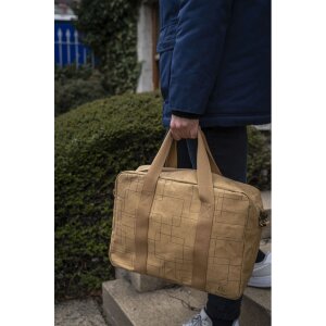 Borsa Exacompta 39x29x15cm carta pelle look Eterneco marrone motivi geometrici