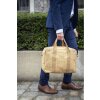 Borsa Exacompta 39x29x15cm carta pelle look Eterneco marrone motivi geometrici