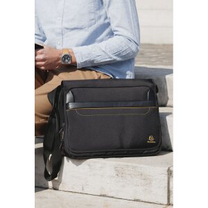 Borsa a tracolla Exacompta Exactive per computer portatili fino a 14 pollici nero 38x30,5x10 cm