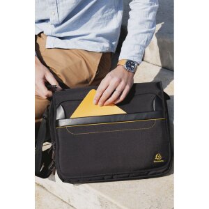 Borsa a tracolla Exacompta Exactive per computer portatili fino a 14 pollici nero 38x30,5x10 cm