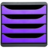 Exacompta 310720D Cassettiera Big Box 4 cassetti Iderama Viola