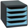 Exacompta 310782D Cassettiera Big Box 4 cassetti Iderama turchese